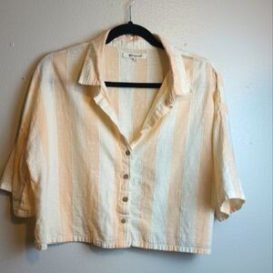 Rip Curl Havana Stripe Crop Shirt Size Small